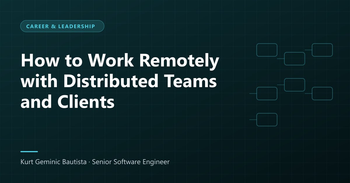 Cover for a guide on working remotely with distributed teams and clients